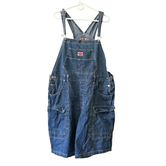 Revolt Clothing Co Women's Denim Bib Overalls Size 24 Cotton Y2K 90's‎ Punk VTG - Picture 1 of 15